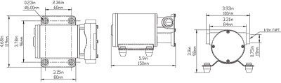 Eval Automatic Water Transfusion Pump for Boat with Impeller Flow 363 GPH / 23LPM 12V