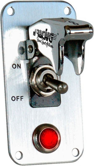 Simoni Racing Baby Go Light Evo Car On/Off Switch with LED 20A 12V Universal Silver