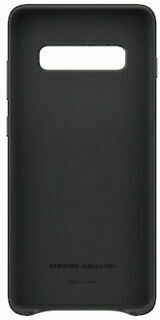 Samsung Back Cover Δερμάτινο Μαύρο (Galaxy S10+)