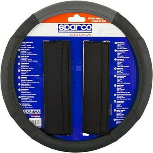 Sparco Car Steering Wheel Cover Steering Wheel Cover with Diameter 37-38cm Synthetic Gray