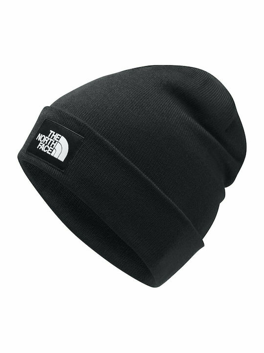 Dock Worker Recycled Beanie Unisex Beanie Knitted in Black color