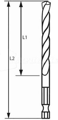 Bosch Set of 8 Drills HSS with Hexagonal Shank for Metal