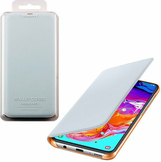 Samsung Wallet Cover Изкуствена кожа Бял (Галакси А70)