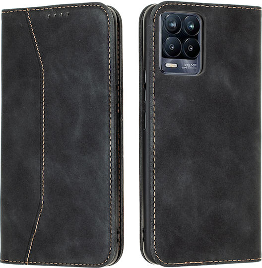 Bodycell PU Leather Портмоне Изкуствена кожа Черен (Realme 8/8 Pro)