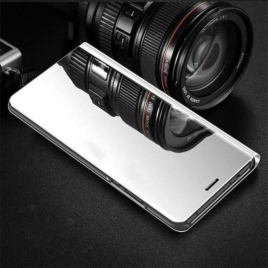 Hurtel Clear View Buchen Sie Kunststoff Silber (Redmi Note 9S / 9 Pro / 9 Pro Max)