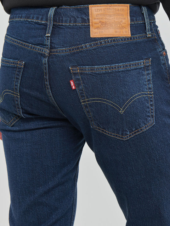 511 Ανδρικό Παντελόνι Τζιν με Skinny Straight Εφαρμογή Navy Μπλε