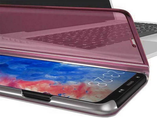 Hurtel Clear View Book Πλαστικό Ροζ Χρυσό (Huawei P Smart 2019 / Honor 10 Lite)
