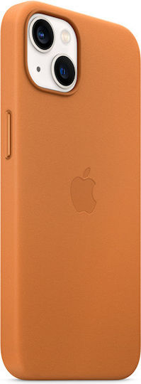 Apple Back Cover Leather Golden Brown (iPhone 13)