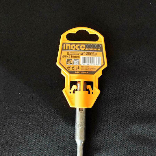 Ingco Four-Cut Drill S4L Carbide with SDS Plus Shank for Masonry 6x210mm