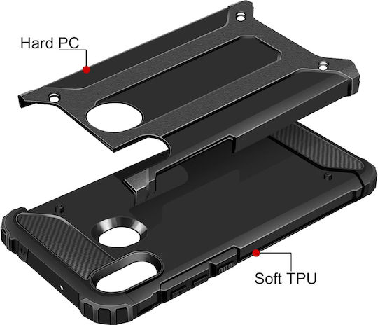 Hurtel Tough Armor Back Cover Πλαστικό Μαύρο (Galaxy A40)