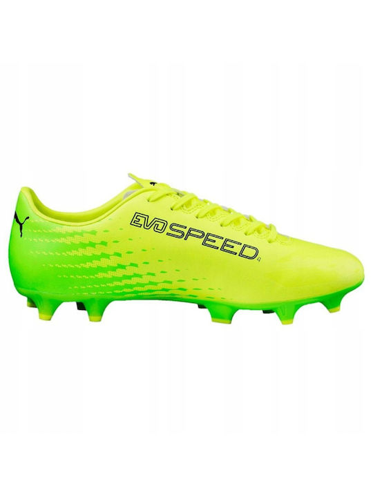 Puma Evospeed 17.2 AG Χαμηλά Ποδοσφαιρικά Παπούτσια με Τάπες Safety Yellow / Black / Green Gecko