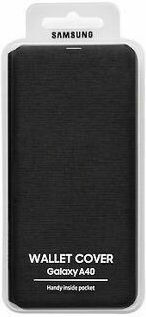 Samsung Wallet Cover Synthetic Leather Black (Galaxy A40)