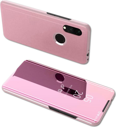 Clear View Book Πλαστικό Ροζ Χρυσό (Redmi 7)