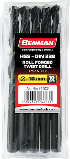 Benman Drill HSS with Cylindrical Shank for Metal και Wood 2.75mm