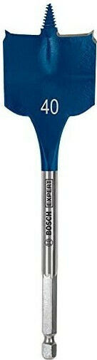 Bosch Feather Drill with Cylindrical Shank for Wood 40mm