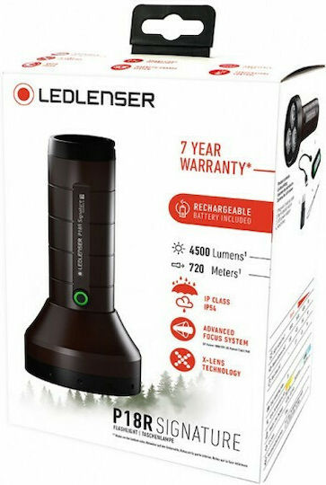 LedLenser LED IP54 с Максимална Яркост 4500лм P18R Work Черен
