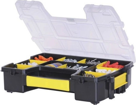 Stanley SortMaster Tool Compartment Organiser 10 Slot Adjustable Black 29.5x21.5x6.5cm