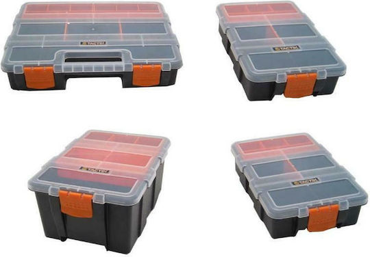 Tactix Tool Compartment Organisers Adjustable & Removable Box Black 29x23x18cm 4pcs