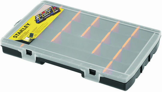 Stanley Tool Compartment Organiser 17 Slot Adjustable Black 27x19x4.6cm