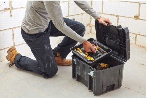 Stanley FatMax TSTAK VI Hand Tool Case Plastic with Tobacco Case Dimensions: W44xD33xH32.6cm