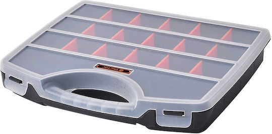 Tactix Tool Compartment Organiser 18 Slot Adjustable Black 25.5x21x4cm