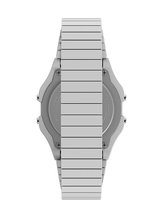 Timex T80 Digital Men's Watch 34mm Battery Chronograph White