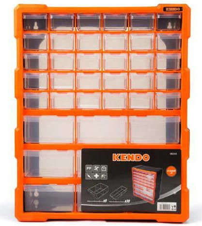 Kendo Συρταριέρα Εργαλείων Plastic 39 Compartments W38xD16xH47.5cm 90248