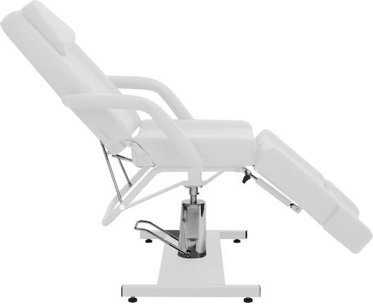 vidaXL Scaun pentru cosmetică Alb cu Înălțime Reglabilă