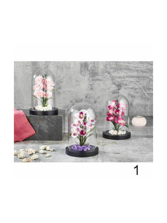 Sidirela Artificial Plant in Small Pot Orchid Fuchs 18cm in Yala 1pcs