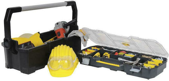 Stanley Hand Tool Box Plastic with Lid Organizer P55xB32xH25cm Quantity 2