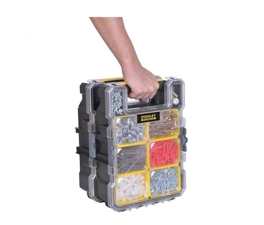 Stanley FatMax Tool Compartment Organiser 6 Slot with Removable Box Yellow 35x26x11cm