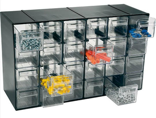 ArtPlast Συρταριέρα Εργαλείων Plastic 24 Compartments W37.7xD14.2xH22.8cm Hobby 24