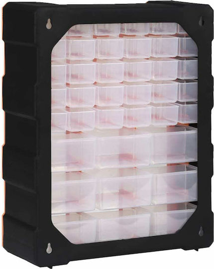 vidaXL Συρταριέρα Εργαλείων Plastic 39 Compartments W38xD16xH47cm