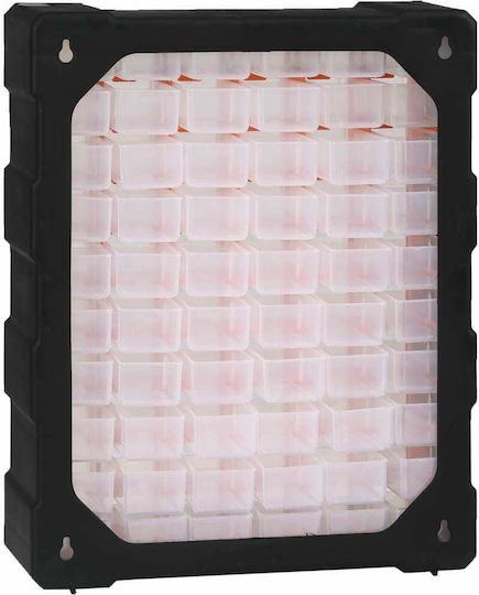 vidaXL Sertar Pentru Cutia De Scule Din Plastic Cu 60 De Barci L38xA16xÎ47.5cm