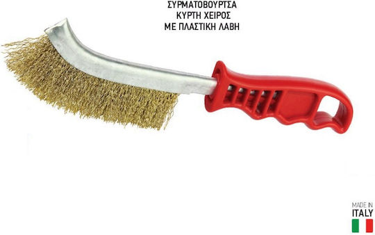 Benman Curved Wire Brush Hand Tool with Plastic Handle 74359 Brush with Plastic Handle