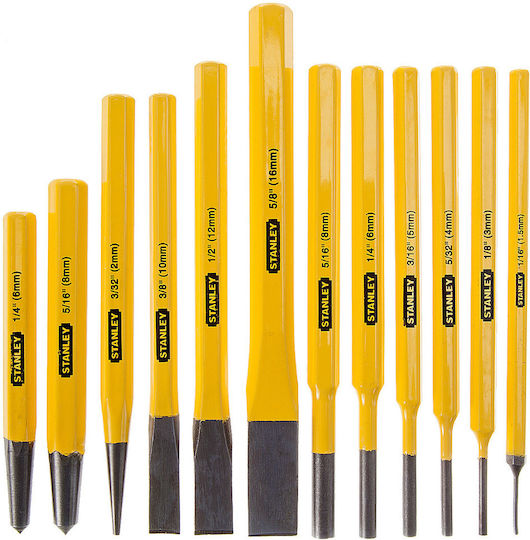 Stanley Set Meißel & Körner 4-18-299 Handwerkzeug-Set 12Stück