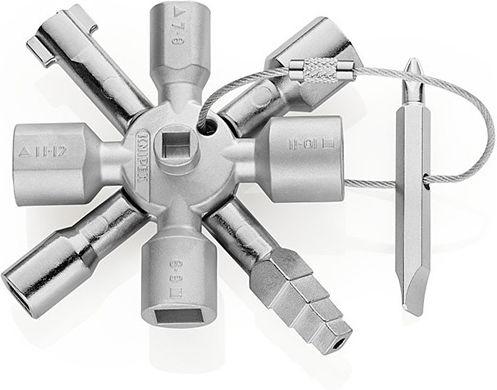 Knipex Set Multi-Key Twinkey für alle Schränke von zentralen Anlagen 1Stück