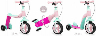 Momi Kids Scooter Ellios 2 in 1 3-Wheel Pink