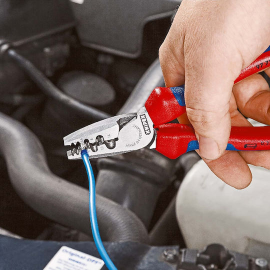 Knipex Crimpzange Für Kabelquerschnitte 0.5 - 16mm² Mit Isolierung Länge 180mm