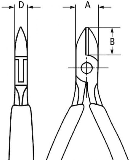 Knipex Клеща Наклонен Електротехнически Дължина 115мм