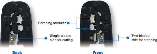 LogiLink Ethernet Internet Cable Crimping Plier RJ12, RJ11, RJ45 with Cable Cutter WZ0033