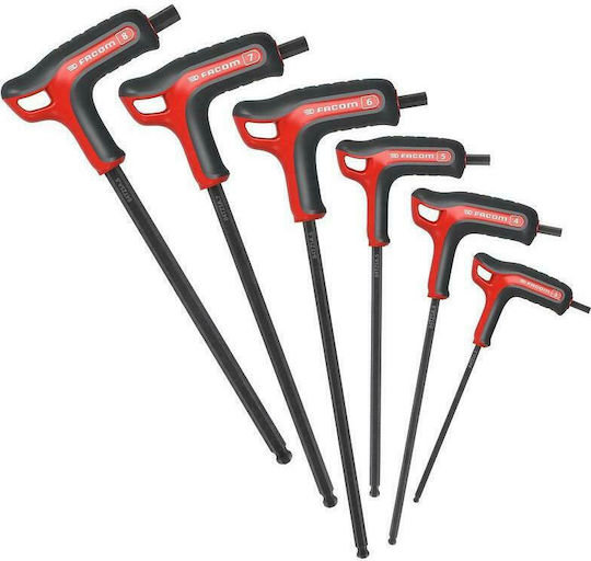 Facom Set 6 Allen Wrenches T-Shaped