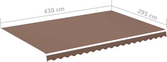 vidaXL Brown Awning Fabric with PU Coating 3x4.5m