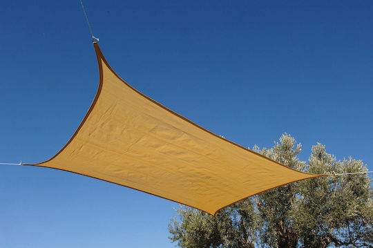 Lianos Ορθογώνιο Πανί Σκίασης Κίτρινο 3x4m 140gr/m²