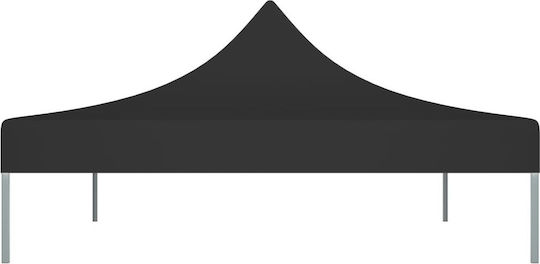vidaXL Gazebo Cover 270gr/m² Black with PVC Coating 3x4.5m