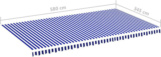 vidaXL Replacement Awning Multicolour with PU Coating 3.5x6m