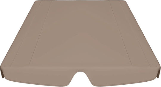 vidaXL Canopy for Cradle 188/168x110/145cm Brown with PVC Coating 1.86x2.48m