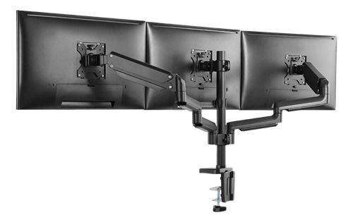 Deltaco Computer Monitor Ständer für 3 Bildschirme bis 27" mit Arm Schwarz (ARM-0352)