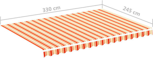 vidaXL Τεντόπανο Πολύχρωμο με Επίστρωση PU 3.5x2.5m