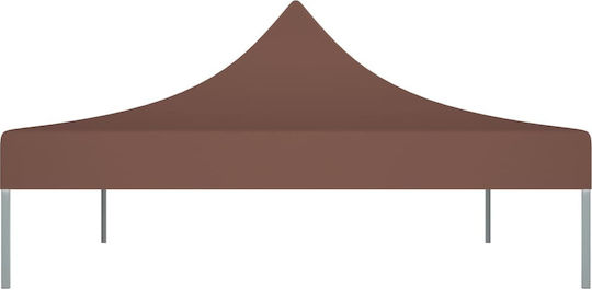vidaXL Acoperiș Pentru Foișor 270gr/m² Maro Cu Acoperire PVC 3x4m